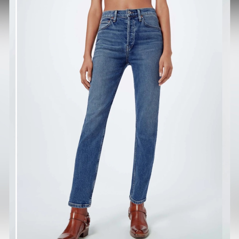 Re/Done Comfort Stretch High Rise Ankle Crop
